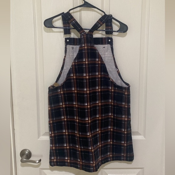 Plaid Corduroy Overall Dress - Picture 2 of 2